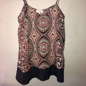 Orange/blue tank top